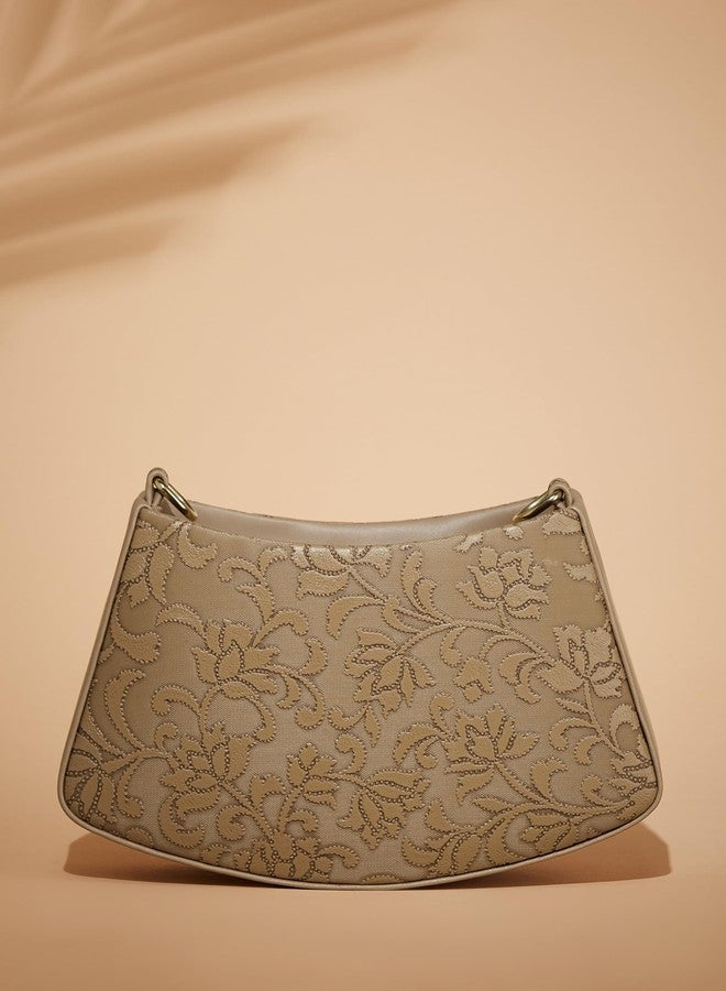 فارجو حقيبة كتف نسائية من الجلد الصناعي من فارجو (لون كاكي) - Image 5